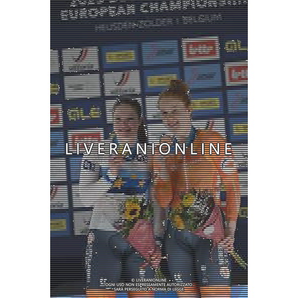 16-02-2025 European Championships Elite Women Track; Giornata 05; 2025, Olanda; Van Der Peet, Steffie; Van De Wouw, Hetty; Zolder Velodromo; ©SIROTTI - AGENZIA ALDO LIVERANI SAS