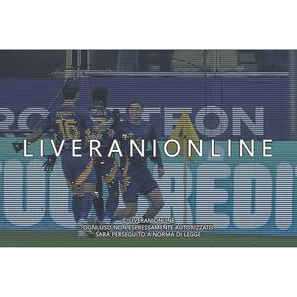 Matías Soulé of AS Roma celebrates after scoring during Parma FC vs AS Roma, 25° Serie A Enilive 2024-25 game at Ennio Tardini stadium in Parma (PR), Italy, on February 16, 2025. (Photo by Davide Casentini) AG ALDO LIVERANI SAS