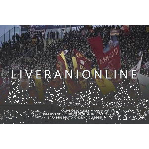 Roma fans show their support during Parma FC vs AS Roma, 25° Serie A Enilive 2024-25 game at Ennio Tardini stadium in Parma (PR), Italy, on February 16, 2025. (Photo by Davide Casentini) AG ALDO LIVERANI SAS
