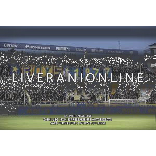 Parma fans show their support during Parma FC vs AS Roma, 25° Serie A Enilive 2024-25 game at Ennio Tardini stadium in Parma (PR), Italy, on February 16, 2025. (Photo by Davide Casentini) AG ALDO LIVERANI SAS
