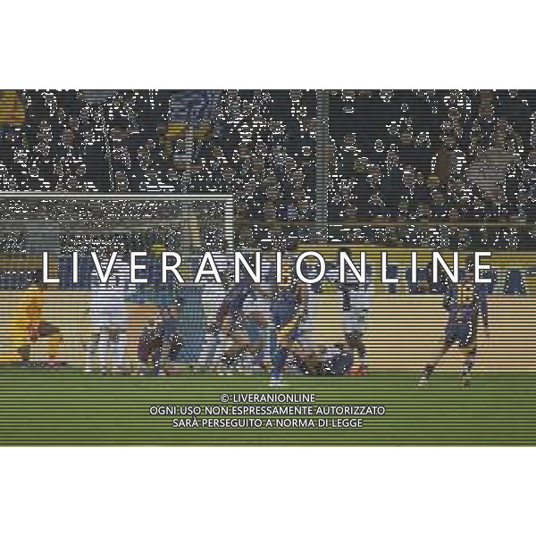 Matías Soulé of AS Roma scores a goal during Parma FC vs AS Roma, 25° Serie A Enilive 2024-25 game at Ennio Tardini stadium in Parma (PR), Italy, on February 16, 2025. (Photo by Davide Casentini) AG ALDO LIVERANI SAS