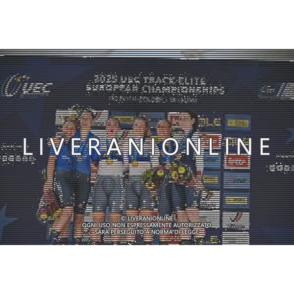 16-02-2025 European Championships Elite Women Track; Giornata 05; 2025, Olanda; 2025, Italia; 2025, France; Van Belle, Lisa; Van Der Duin, Maike; Guazzini, Vittoria; Consonni, Chiara; Berteau, Victoire; Borras, Marion; Zolder Velodromo; ©SIROTTI - AGENZIA ALDO LIVERANI SAS