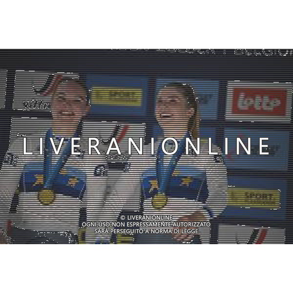 16-02-2025 European Championships Elite Women Track; Giornata 05; 2025, Olanda; Van Belle, Lisa; Van Der Duin, Maike; Zolder Velodromo; ©SIROTTI - AGENZIA ALDO LIVERANI SAS