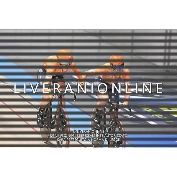 16-02-2025 European Championships Elite Women Track; Giornata 05; 2025, Olanda; Van Belle, Lisa; Van Der Duin, Maike; Zolder Velodromo; ©SIROTTI - AGENZIA ALDO LIVERANI SAS