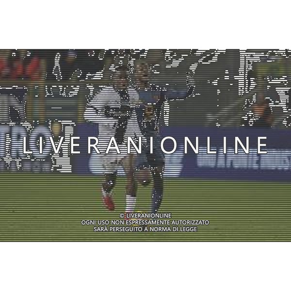 Mandela Keita of Parma AC play the ball during Parma FC vs AS Roma, 25° Serie A Enilive 2024-25 game at Ennio Tardini stadium in Parma (PR), Italy, on February 16, 2025. (Photo by Davide Casentini) AG ALDO LIVERANI SAS