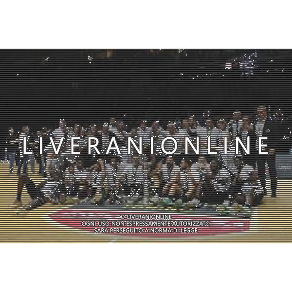 Torino 16.02.2025 Inalpi Arena ©Manuela Viganti/Agenzia Aldo Liverani Final Eight Coppa Italia Basket 2025 Finale EA7 Emporio Armani Milano vs Dolomiti Energia Trentino Nella foto: dolomiti energia trentina vincitore della coppa italia