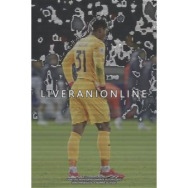 Zion Suzuki of Parma AC expresses disappointment at the end of Parma FC vs AS Roma, 25° Serie A Enilive 2024-25 game at Ennio Tardini stadium in Parma (PR), Italy, on February 16, 2025. (Photo by Davide Casentini)- AGENZIA ALDO LIVERANI SAS