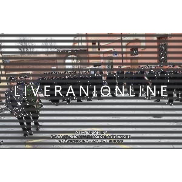 IMOLA 17 02 2025 COMMEMORAZIONE PER capitano dell\'Arma dei Carabinieri GIUSEPPE PULICARI insignito di medaglia d\'oro al valor militare alla memoria. NELLA FOTO COMMEMORAZIONE DAVANTI LA CASERMA DEI CARABINIERI DI IMOLA CON LA PRESENZA DEL GENERALE ETTORE BRAMATO COMMANDANTE PROVINCIALE DI BOLOGNA E CAPITANO DOMENICO LAVIGNA FOTO GIANNI SANNA-AG ALDO LIVERANI SAS