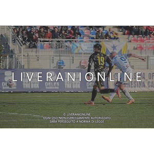 Andrea Brighenti del ChievoVerona in occasione del primo gol Varesina vs ChievoVerona Venegono Superiore 29-01-2025 Varesina Stadium Venticinquesima giornata campionato Serie D girone B foto Ricky Monteiro Martins/Agenzia Liverani sas- AGENZIA ALDO LIVERANI SAS