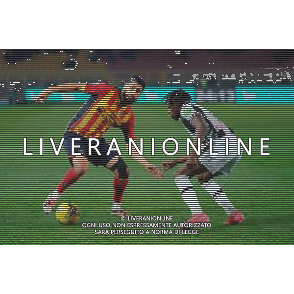 TVEM February 21, 2025 Lecce, Italy - US Lecce vs Udinese Calcio - Italian soccer serie A 2024/25 - Via Del Mare Stadium. In the pic: Hamza Rafia of US Lecce and Hassane Kamara of Udinese Calcio ©TVEM Emmanuele Mastrodonato - AGENZIA ALDO LIVERANI SAS