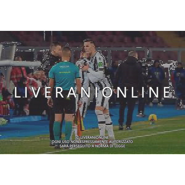 TVEM February 21, 2025 Lecce, Italy - US Lecce vs Udinese Calcio - Italian soccer serie A 2024/25 - Via Del Mare Stadium. In the pic: Lorenzo Lucca of Udinese Calcio and Iker Bravo of Udinese Calcio ©TVEM Emmanuele Mastrodonato - AGENZIA ALDO LIVERANI SAS