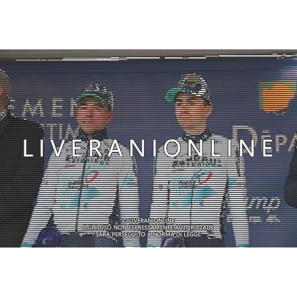 23-02-2025 Tour Des Alpes Maritimes; Tappa 02 Villefranche Sur Mer - Vence; 2025, Bahrain - Victorious; Buitrago Sanchez, Santiago; Martinez, Lenny; Vence; ©SIROTTI - AGENZIA ALDO LIVERANI SAS