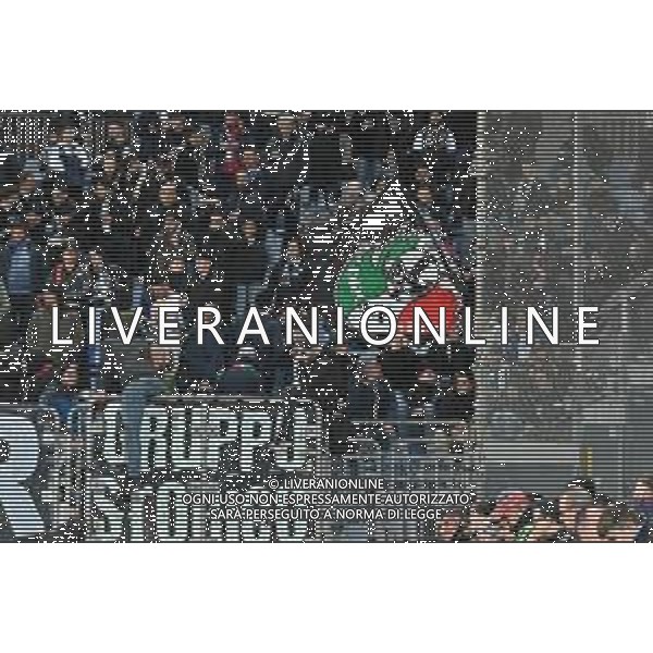 23-2-2025. Cagliari calcio-Juventus F.C., 26° giornata Serie A calcio Italia 2024/2025, stadio Unipol Domus Cagliari. Foto Salvatore Moi/Agenzia Aldo Liverani s.as. Nella foto: Tifosi Juventus nel settore ospiti dello stadio Unipol Domus. ©MOI SALVATORE - AGENZIA ALDO LIVERANI SAS