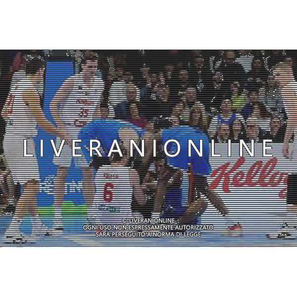 Reggio Calabria 23/02/2025 PalaCalafiore. Qualificazioni EuroBasket 2025 Italia vs Ungheria. In foto Keller Ungheria e Spagnolo Italia Foto Pasquale Garreffa/Agenzia Liverani Sas AGENZIA ALDO LIVERANI SAS