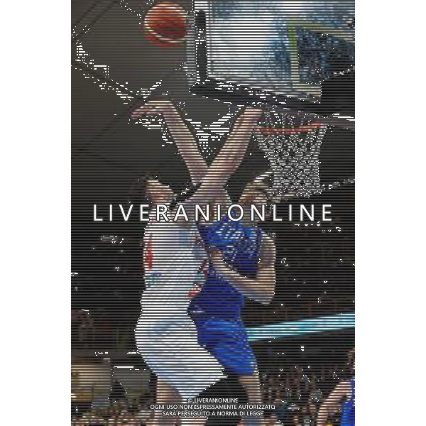 Reggio Calabria 23/02/2025 PalaCalafiore. Qualificazioni EuroBasket 2025 Italia vs Ungheria. In foto Goloman Ungheria e Basile Italia Foto Pasquale Garreffa/Agenzia Liverani Sas AGENZIA ALDO LIVERANI SAS