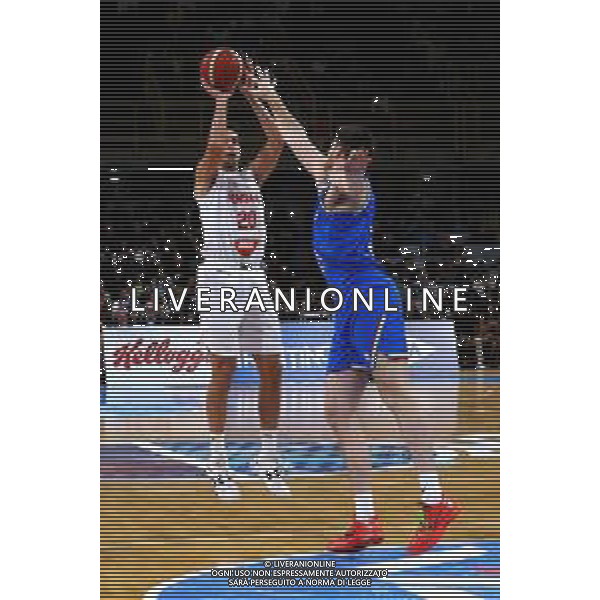 Reggio Calabria 23/02/2025 PalaCalafiore. Qualificazioni EuroBasket 2025 Italia vs Ungheria. In foto Perl Ungheria e Basile Italia Foto Pasquale Garreffa/Agenzia Liverani Sas AGENZIA ALDO LIVERANI SAS