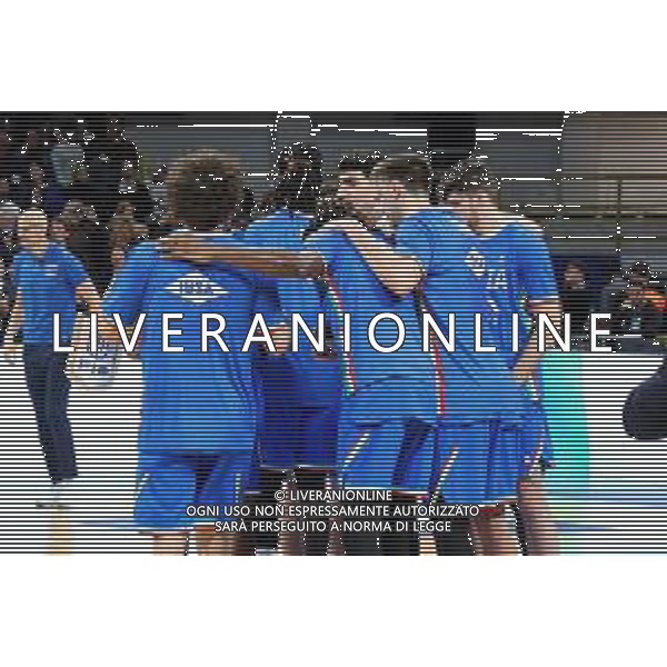 Reggio Calabria 23/02/2025 PalaCalafiore. Qualificazioni EuroBasket 2025 Italia vs Ungheria. In foto Formazione Italia prima del fischio d\'inizio Foto Pasquale Garreffa/Agenzia Liverani Sas AGENZIA ALDO LIVERANI SAS