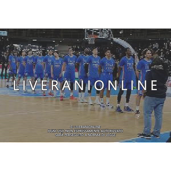 Reggio Calabria 23/02/2025 PalaCalafiore. Qualificazioni EuroBasket 2025 Italia vs Ungheria. In foto La Formazione dell\'Italia Foto Pasquale Garreffa/Agenzia Liverani Sas AGENZIA ALDO LIVERANI SAS