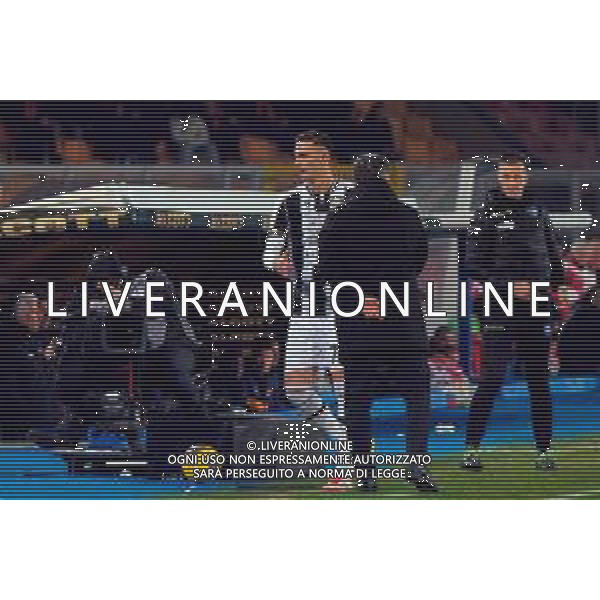 TVEM February 21, 2025 Lecce, Italy - US Lecce vs Udinese Calcio - Italian soccer serie A 2024/25 - Via Del Mare Stadium. In the pic: Lorenzo Lucca of Udinese Calcio and coach Kosta Runjaic of Udinese Calcio foto emmanuele mastrodonato-ag aldo liverani sas