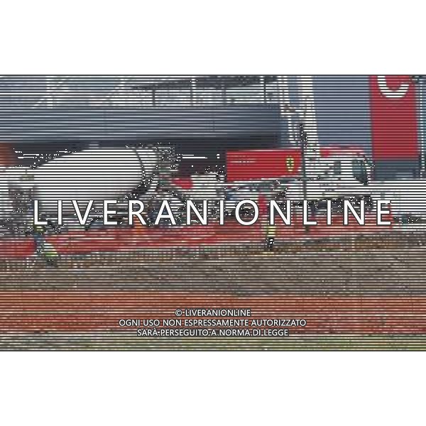 25-02-2025 IMOLA- AUTODROMO DI IMOLA NELLA FOTO LA COSTRUZIONE DI UN MURO AL PADDOCK FOTO GIANNI SANNA-AG ALDO LIVERANI SAS