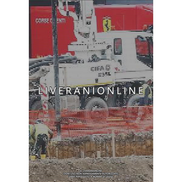 25-02-2025 IMOLA- AUTODROMO DI IMOLA NELLA FOTO LA COSTRUZIONE DI UN MURO AL PADDOCK FOTO GIANNI SANNA-AG ALDO LIVERANI SAS