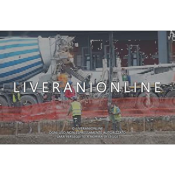 25-02-2025 IMOLA- AUTODROMO DI IMOLA NELLA FOTO LA COSTRUZIONE DI UN MURO AL PADDOCK FOTO GIANNI SANNA-AG ALDO LIVERANI SAS