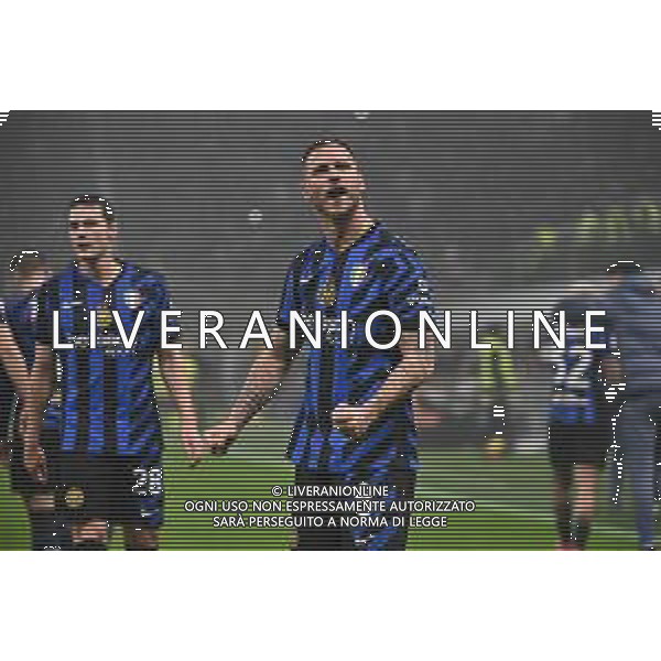 Inter vs Lazio nella foto Marko Arnautovic (Inter) esultanza dopo il gol dell\'1 a 0 Milano 25-02-2025 Stadio Giuseppe Meazza - San Siro Coppa Italia Frecciarossa - quarti di finale foto Roberto Garavaglia/Agenzia Aldo Liverani sas- AGENZIA ALDO LIVERANI SAS