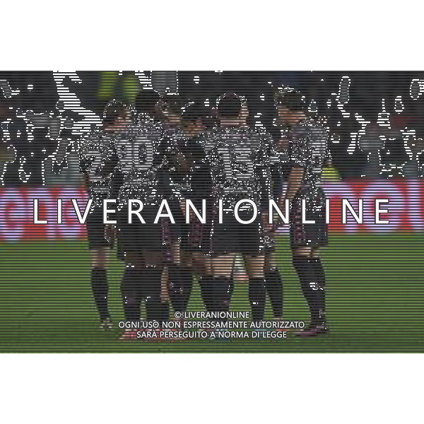 TVMV-Torino 26.02.2025 Allianz Stadium ©Manuela Viganti/Agenzia Aldo Liverani Juventus vs Empoli Quarti di Finale Coppa Italia Frecciarossa 2024/2025 Nella foto: esultanza empoli dopo il gol di youssef maleh ©Viganti - AGENZIA ALDO LIVERANI SAS