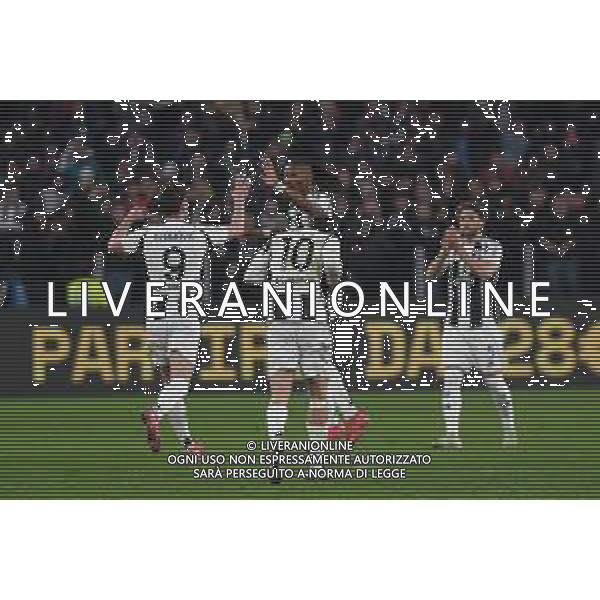 TVMV-Torino 26.02.2025 Allianz Stadium ©Manuela Viganti/Agenzia Aldo Liverani Juventus vs Empoli Quarti di Finale Coppa Italia Frecciarossa 2024/2025 Nella foto: esultanza juventus dopo il gol di khephren thuram ©Viganti - AGENZIA ALDO LIVERANI SAS