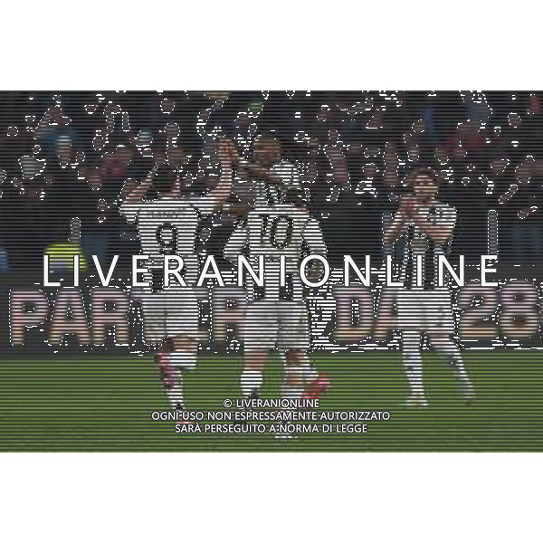 TVMV-Torino 26.02.2025 Allianz Stadium ©Manuela Viganti/Agenzia Aldo Liverani Juventus vs Empoli Quarti di Finale Coppa Italia Frecciarossa 2024/2025 Nella foto: esultanza juventus dopo il gol di khephren thuram ©Viganti - AGENZIA ALDO LIVERANI SAS
