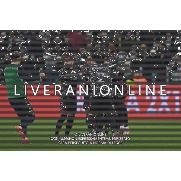 TVMV-Torino 26.02.2025 Allianz Stadium ©Manuela Viganti/Agenzia Aldo Liverani Juventus vs Empoli Quarti di Finale Coppa Italia Frecciarossa 2024/2025 Nella foto: festa empoli a fine gara ©Viganti - AGENZIA ALDO LIVERANI SAS