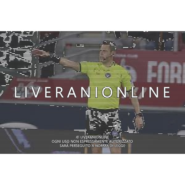 arbitro - the Referee Maurizio Mariani during Bologna BFC vs AC Milan, 9° Serie A Enilive 2024-25 game at Renato Dall\'Ara stadium in Bologna (BO), Italy, on February 27, 2025. (Photo by Davide Casentini)- AGENZIA ALDO LIVERANI SAS