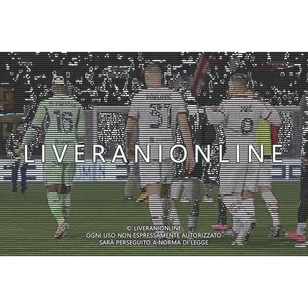 Milan players expresses disappointment at the end of Bologna BFC vs AC Milan, 9° Serie A Enilive 2024-25 game at Renato Dall\'Ara stadium in Bologna (BO), Italy, on February 27, 2025. (Photo by Davide Casentini)- AGENZIA ALDO LIVERANI SAS