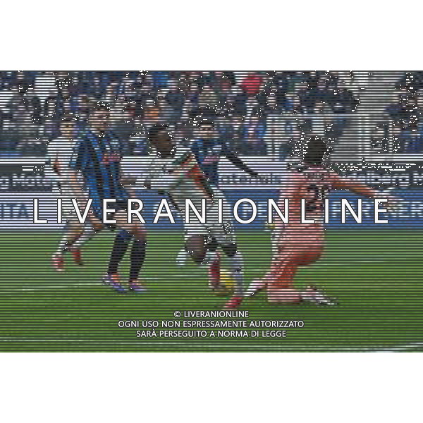 TVRG Atalanta vs Venezia nella foto John Yeboah (Venezia) occasione da gol con un colpo di tacco Bergamo 01-03-2025 Gewiss Stadium Campionato Serie A Enilive - 27a giornata foto Roberto Garavaglia/Agenzia Aldo Liverani sas