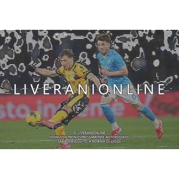 NAPOLI - INTER CAMPIONATO CALCIO SERIE A 01.03.2025 Nella foto: Nicolo’ Barella, Billy Gilmour Foto Mosca, Ag.Liverani- AGENZIA ALDO LIVERANI SAS