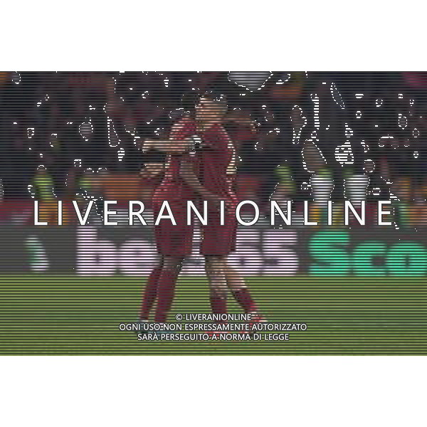 Roma vs Como Campionato Serie A Enilive - 27 Giornata Stadio Olimpico - Roma 02-03-2025 nella foto Esultanza finale Mancini e Ndicka foto federico garetano-ag aldo liverani sas
