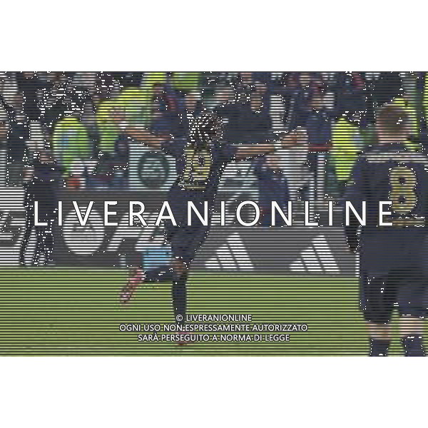 Khephren Thuram of Juventus FC celebrates after scoring during Juventus FC vs Hellas Verona FC, 27° Serie A Enilive 2024-25 game at Allianz Stadium in Torino (TO), Italy, on March 03, 2025. (Photo by Davide Casentini)- AG ALDO LIVERANI SAS