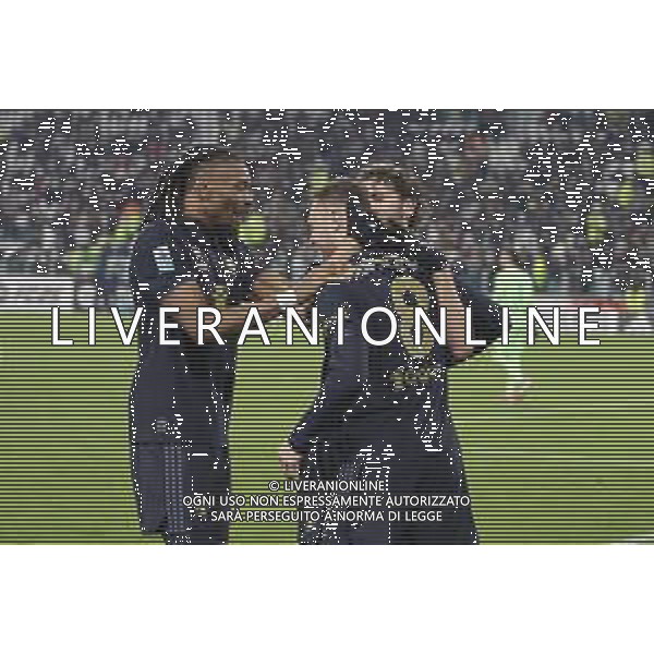 Teun Koopmeiners of Juventus FC celebrates goal with Khephren Thuram of Juventus FC during Juventus FC vs Hellas Verona FC, 27° Serie A Enilive 2024-25 game at Allianz Stadium in Torino (TO), Italy, on March 03, 2025. (Photo by Davide Casentini)- AG ALDO LIVERANI SAS