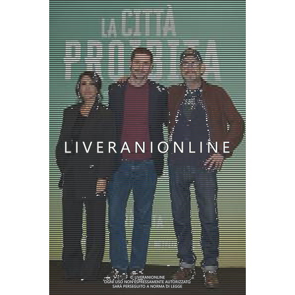 Roma - 6 Marzo 2025 Photocall del film LA CITTA’ PROIBITA Nella Foto: Sabrina Ferilli - Gabriele Mainetti - Marco Giallini  Andrea Bracaglia- AGENZIA ALDO LIVERANI SAS