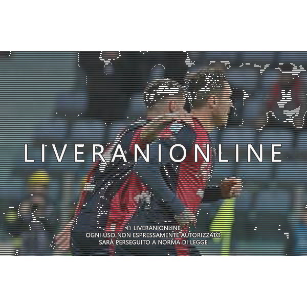 7-3-2025. Cagliari calcio-Genoa C.F.C., 28° giornata Serie A calcio Italia 2024/2025, stadio Unipol Domus Cagliari. Foto Salvatore Moi/Agenzia Aldo Liverani s.as. Nella foto: Gol ed esultanza del Cagliari contro Genoa in casa allo stadio Unipol Domus. Segna: Nicolas Viola Cagliari ©MOI SALVATORE - AGENZIA ALDO LIVERANI SAS