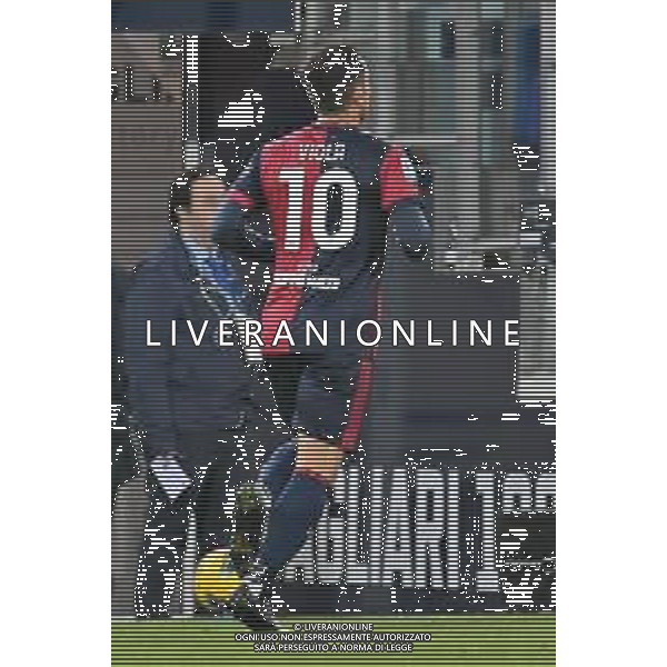 7-3-2025. Cagliari calcio-Genoa C.F.C., 28° giornata Serie A calcio Italia 2024/2025, stadio Unipol Domus Cagliari. Foto Salvatore Moi/Agenzia Aldo Liverani s.as. Nella foto: Gol ed esultanza del Cagliari contro Genoa in casa allo stadio Unipol Domus. Segna: Nicolas Viola Cagliari ©MOI SALVATORE - AGENZIA ALDO LIVERANI SAS