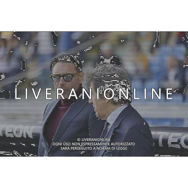 Davide Vagnati Sport Director of Torino FC speaks to Urbano Cairo Chairman of Torino FC during Parma Calcio vs Torino FC, 28° Serie A Enilive 2024-25 game at Ennio Tardini stadium in Parma (PR), Italy, on March 08, 2025. (Photo by Davide Casentini) AG ALDO LIVERANI SAS