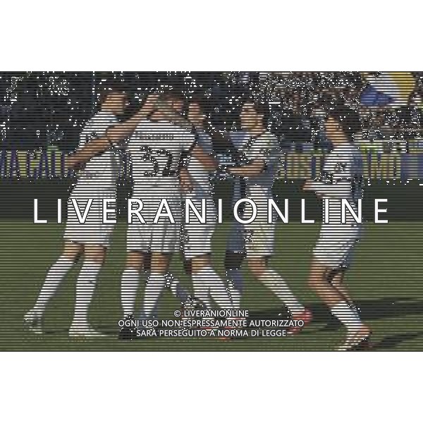 Mateo Pellegrino of Parma AC celebrates after scoring goal during Parma Calcio vs Torino FC, 28° Serie A Enilive 2024-25 game at Ennio Tardini stadium in Parma (PR), Italy, on March 08, 2025. (Photo by Davide Casentini) AG ALDO LIVERANI SAS