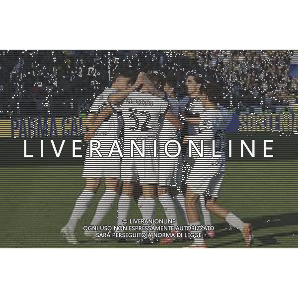 Mateo Pellegrino of Parma AC celebrates after scoring goal during Parma Calcio vs Torino FC, 28° Serie A Enilive 2024-25 game at Ennio Tardini stadium in Parma (PR), Italy, on March 08, 2025. (Photo by Davide Casentini) AG ALDO LIVERANI SAS