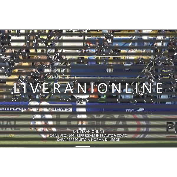 Mateo Pellegrino of Parma AC celebrates after scoring second goal during Parma Calcio vs Torino FC, 28° Serie A Enilive 2024-25 game at Ennio Tardini stadium in Parma (PR), Italy, on March 08, 2025. (Photo by Davide Casentini) AG ALDO LIVERANI SAS