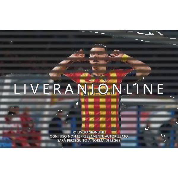TVEM March 8, 2025 Lecce, Italy - US Lecce vs AC Milan - Italian soccer serie A 2024/25 - Via Del Mare Stadium. In the pic: Nikola Krstovic of US Lecce celebrates after scoring a goal ©Emmanuele Mastrodonato - AGENZIA ALDO LIVERANI SAS