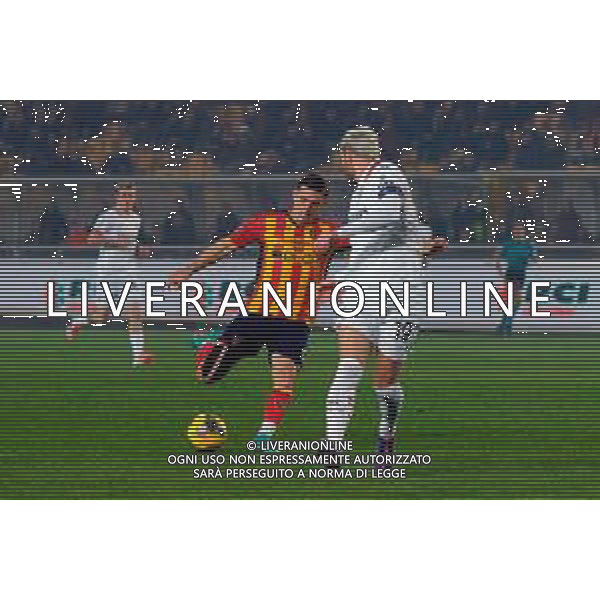 TVEM March 8, 2025 Lecce, Italy - US Lecce vs AC Milan - Italian soccer serie A 2024/25 - Via Del Mare Stadium. In the pic: Nikola Krstovic of US Lecce scores a goal of 1-0 ©Emmanuele Mastrodonato - AGENZIA ALDO LIVERANI SAS