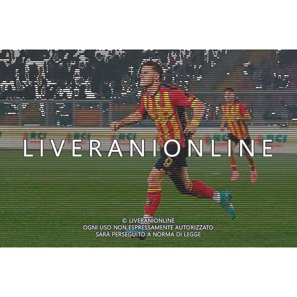 TVEM March 8, 2025 Lecce, Italy - US Lecce vs AC Milan - Italian soccer serie A 2024/25 - Via Del Mare Stadium. In the pic: Nikola Krstovic of US Lecce celebrates after scoring a goal ©Emmanuele Mastrodonato - AGENZIA ALDO LIVERANI SAS