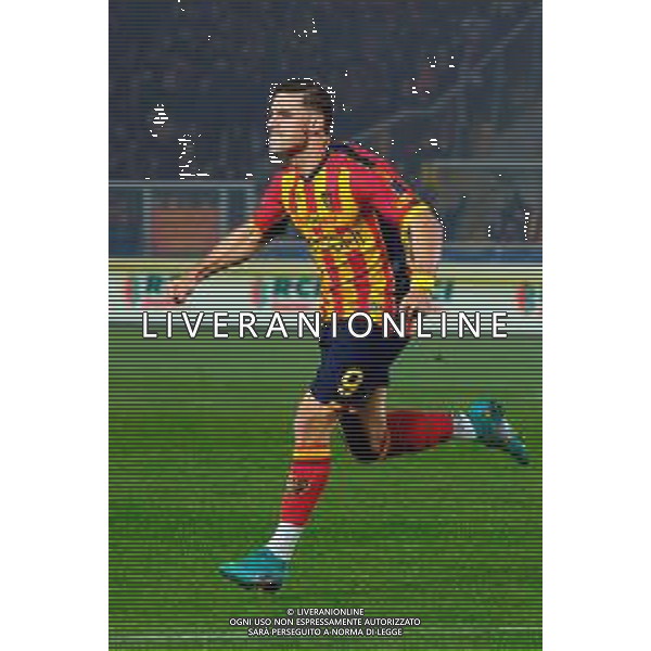 TVEM March 8, 2025 Lecce, Italy - US Lecce vs AC Milan - Italian soccer serie A 2024/25 - Via Del Mare Stadium. In the pic: Nikola Krstovic of US Lecce celebrates after scoring a goal ©Emmanuele Mastrodonato - AGENZIA ALDO LIVERANI SAS
