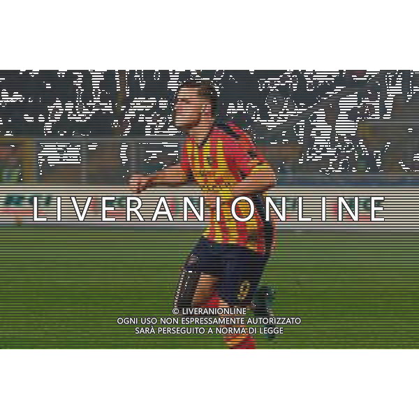 TVEM March 8, 2025 Lecce, Italy - US Lecce vs AC Milan - Italian soccer serie A 2024/25 - Via Del Mare Stadium. In the pic: Nikola Krstovic of US Lecce celebrates after scoring a goal ©Emmanuele Mastrodonato - AGENZIA ALDO LIVERANI SAS